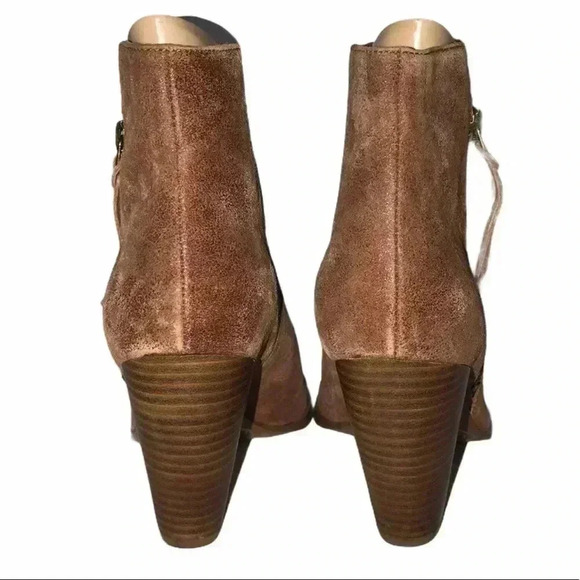 Nine West Suede Peep Toe Booties Size 7.5 - Picture 4 of 7